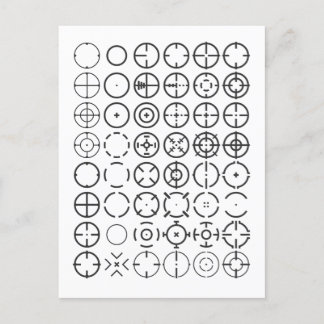 ⌖ Crosshair Reticles Postcard