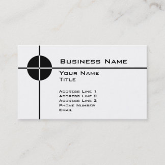 Crosshairs Business Card Template - Black