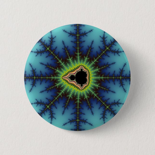 Crosshairs - Fractal 2 Inch Round Button (Front)