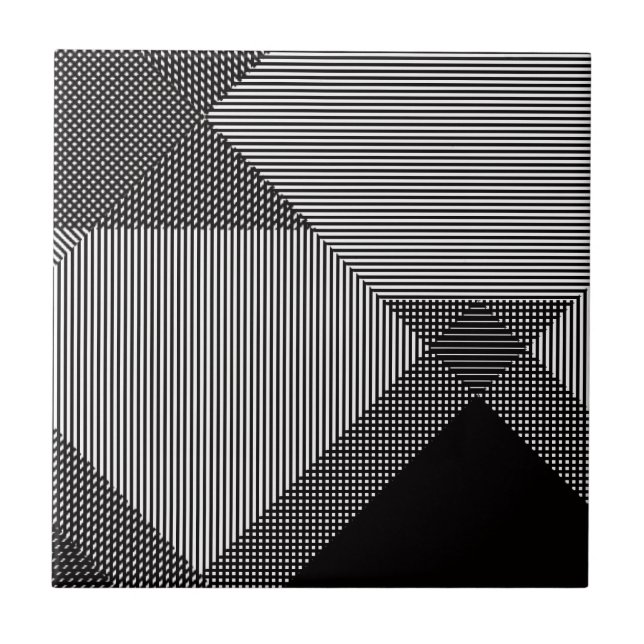 Crosshatch Op Art Tile (Front)