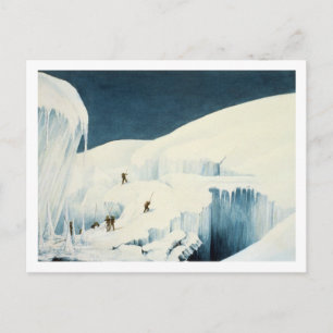 Crossing a Ravine, from 'A Narrative of an Ascent Postcard