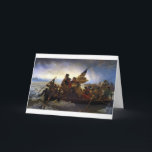 crossing, christmas, george washington, america holiday card<br><div class="desc">Crossing the Delaware for bratwurst.</div>