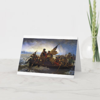 crossing, christmas, george washington, america holiday card