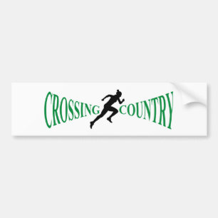 Crossing country bumper sticker