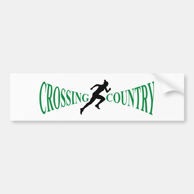 Crossing country bumper sticker (Front)