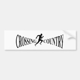 Crossing country bumper sticker