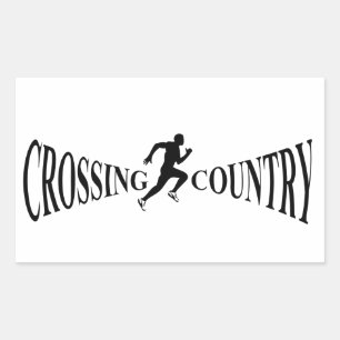Crossing country sticker