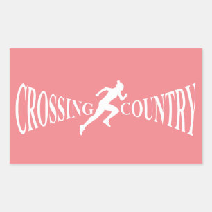 Crossing country sticker