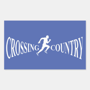 Crossing country sticker