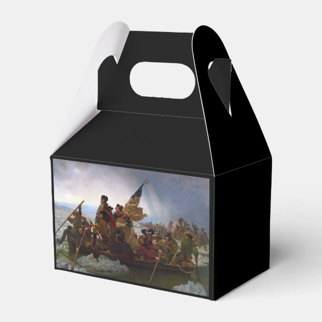 Crossing Delaware 1776: General George Washington Favor Box (Front Side)