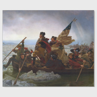 Crossing Delaware 1776: General George Washington Wrapping Paper