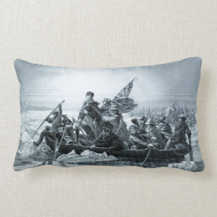 Crossing Delaware & Declar. of Independence Lumbar Pillow