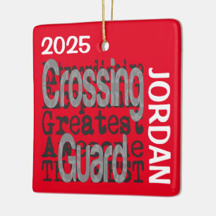 Crossing Guard Extraordinaire CUSTOM Ceramic Ornament
