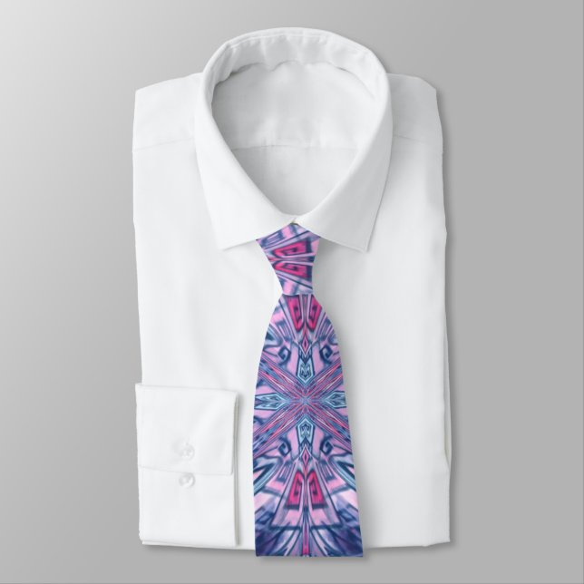 Crossing Guard Floral Repeating Pattern  Tie (Tied)
