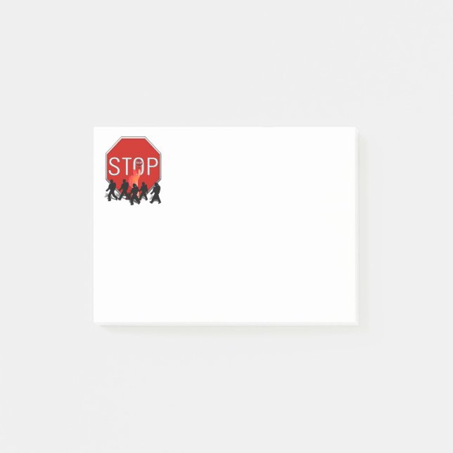 Crossing Guard w/Kids & Stop Sign Post-it Notes (Front)