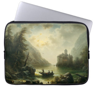 Crossing in a Moonlit Night – Albert Rieger Laptop Sleeve