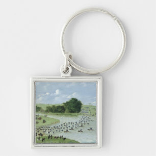 Crossing of the San Joaquin River, Paraguay, 1865 Keychain