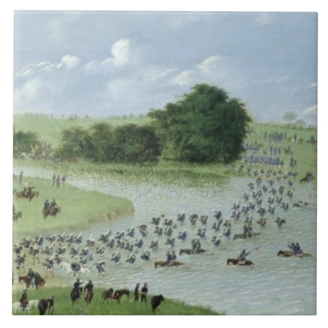 Crossing of the San Joaquin River, Paraguay, 1865 Tile (Front)