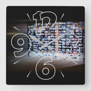 Crossing online borders square wall clock