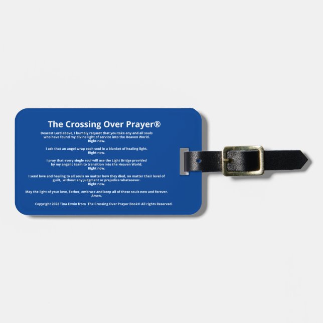 Crossing Over Prayer® Luggage Tag (Front Horizontal)