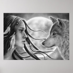 Crossing Spirits Wolf Poster