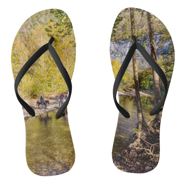 Crossing The Buffalo River Flip Flops (Footbed)