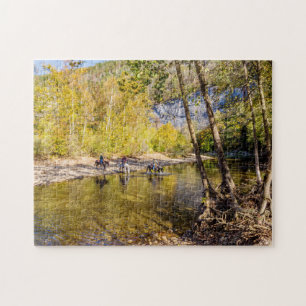 Crossing The Buffalo River Jigsaw Puzzle