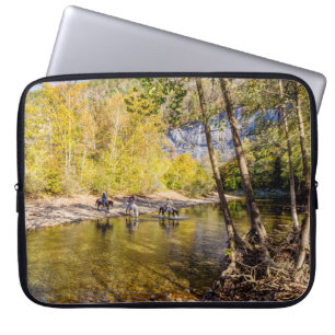 Crossing The Buffalo River Laptop Sleeve