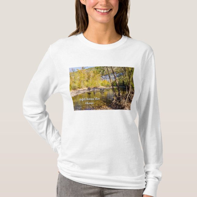 Crossing The Buffalo River Long Sleeve Tshirt (Front)