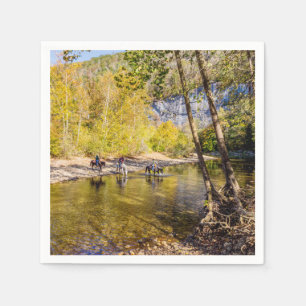 Crossing The Buffalo River Paper Napkin