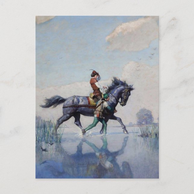 “Crossing the Fens” by NC Wyeth Postcard (Front)