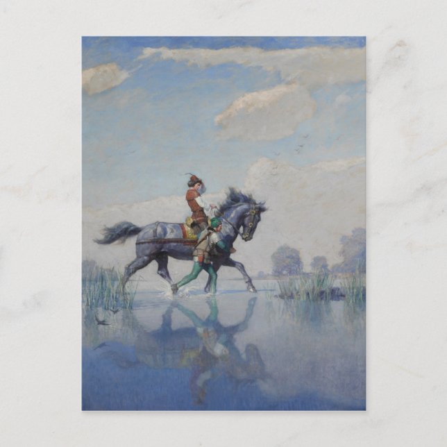 Crossing the Fens, c. 1916 by N.C. Wyeth Postcard (Front)