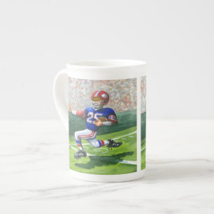 Crossing the Goal Line for a Touchdown Bone China Mug