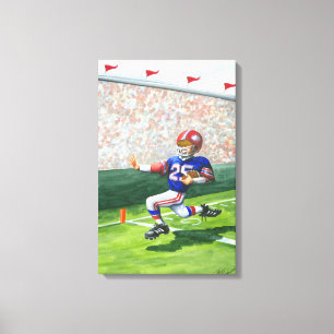 Crossing the Goal Line for a Touchdown Canvas Print