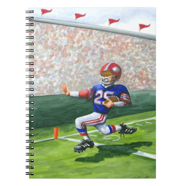 Crossing the Goal Line for a Touchdown Notebook (Front)