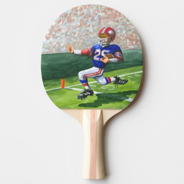 Crossing the Goal Line for a Touchdown Ping Pong Paddle (Front)