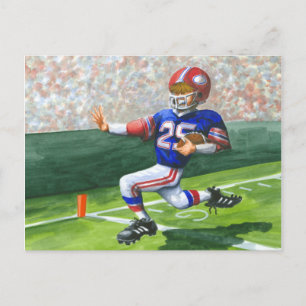 Crossing the Goal Line for a Touchdown Postcard