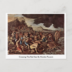 Crossing The Red Sea By Nicolas Poussin Postcard