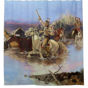 “Crossing the River” by Charles M Russell