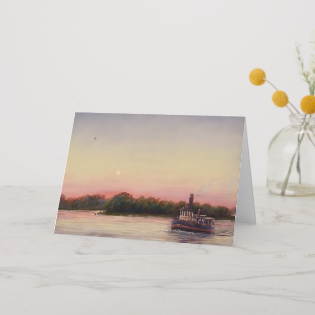 Crossing the Savannah River - Folded Greeting Card (Front)