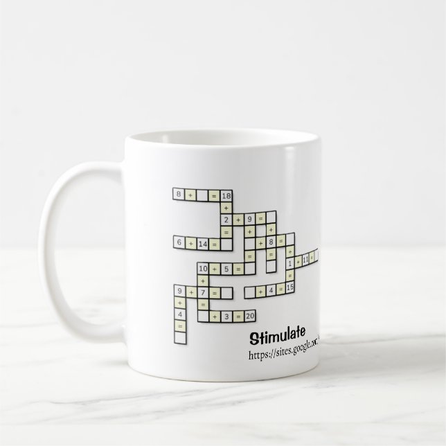 Crossmath Puzzle 1 Coffee Mug (Gauche)
