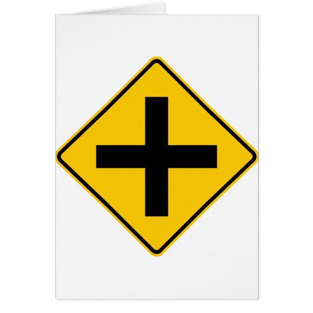 Crossroad Intersection Highway Sign (Front)