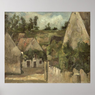 Crossroads at the Rue Remy, Auvers, c.1872 Poster