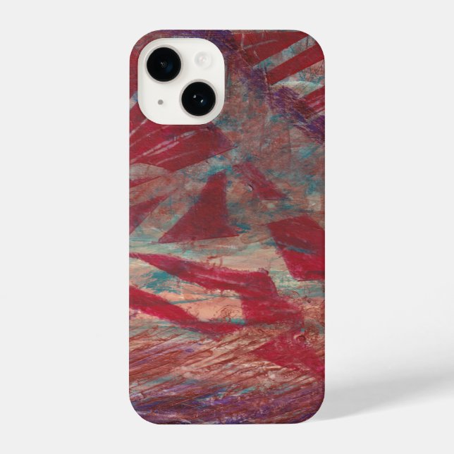 Crossroads – Bold Abstract Red Pattern iPhone Case (Back)