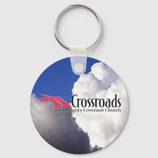 Crossroads, cloudy keychain (Front)