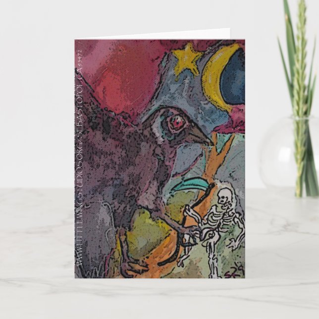 ~CROSSROADS RAVEN~CROW~ Greeting Card (Front)