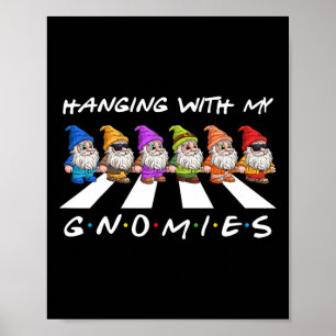 Crosswalk Fun christmas hanging with my gnomies Fr Poster