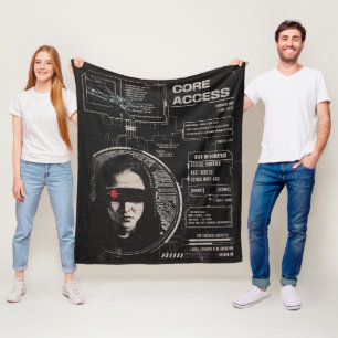 Crosswired - Techno-Brutalist Streetwear Design Fleece Blanket