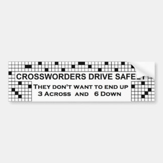 Crossword Bumper Sticker