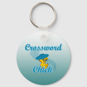 Crossword Chick #3 Keychain
